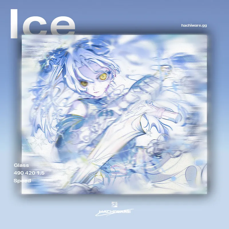 FPS Ice Coating Speed Glass Mouse Pad Customized 1.5mm Coated Large Particle Extreme Speed Lubrication E-Sports Game Desk Mats
