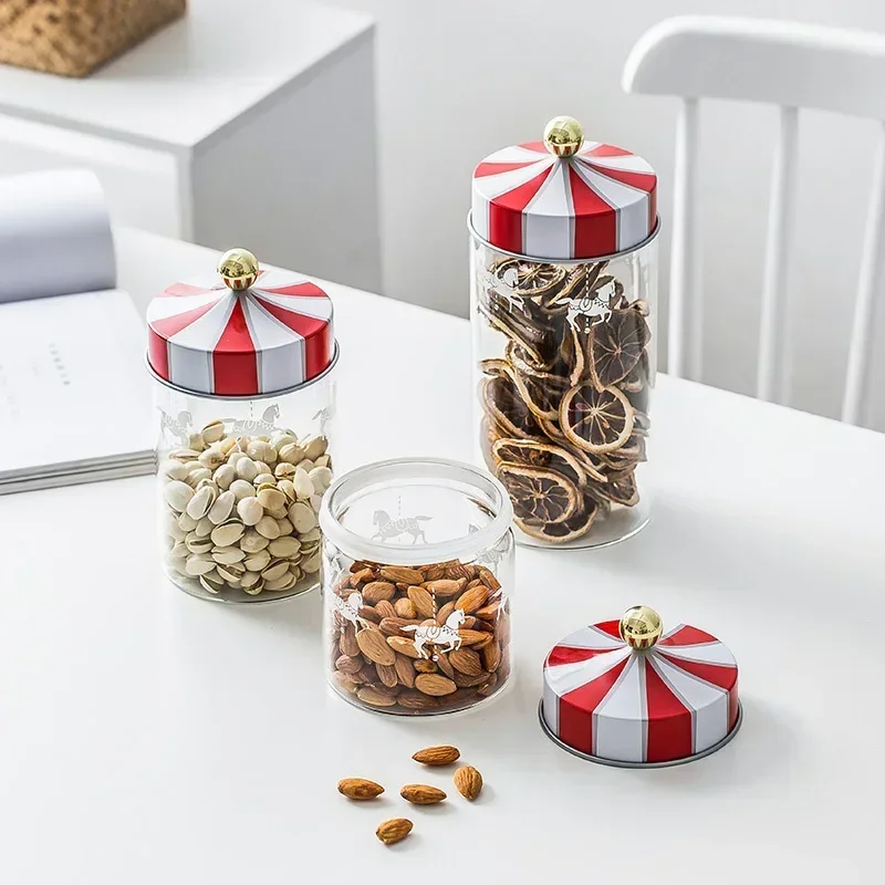 Glass Food Storage Jars Container Canister With Lid For Candy Cookie Rice Spice Tea Kitchen Organization Storage Pantry