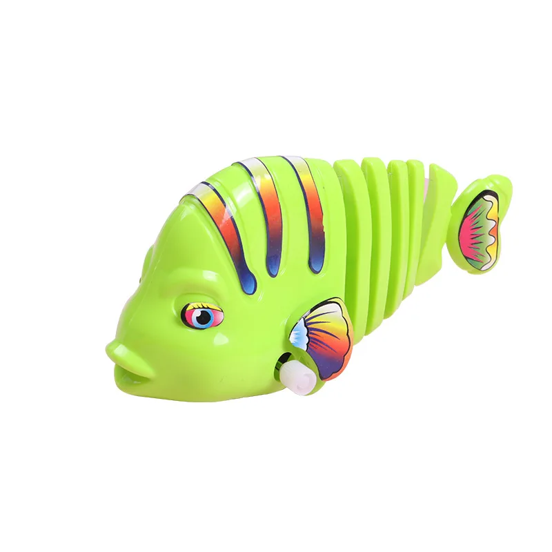 Jouet de poisson en plastique à remonter classique, jouet de course oscillant pour nouveau-nés ou jouets pour animaux de compagnie