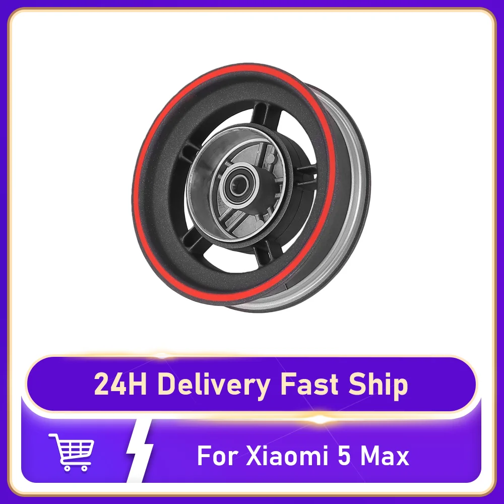

10 Inch Aluminum Alloy Front Wheel Hub Rim for Xiaomi 5 Max Kickscooter Wheel Hub Replacement Electric Scooter Accessories Parts