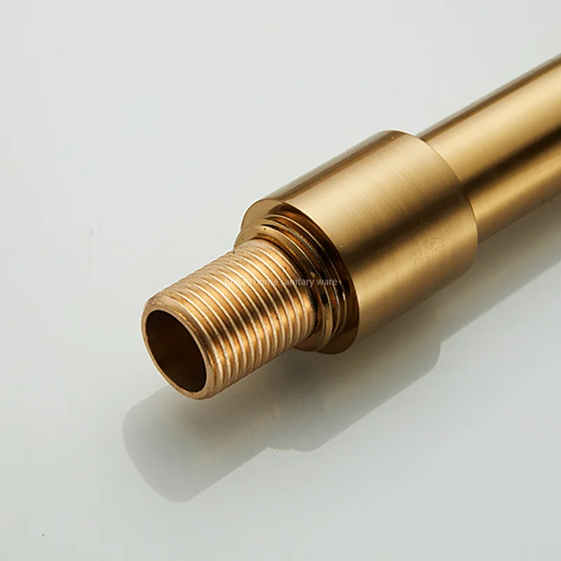 Factory Outlet Concealed Carved Handle Brushed Gold Luxury Brass Hidden Basin Bathroom Faucet Gold Ceramic Faucet Wall-mounted.