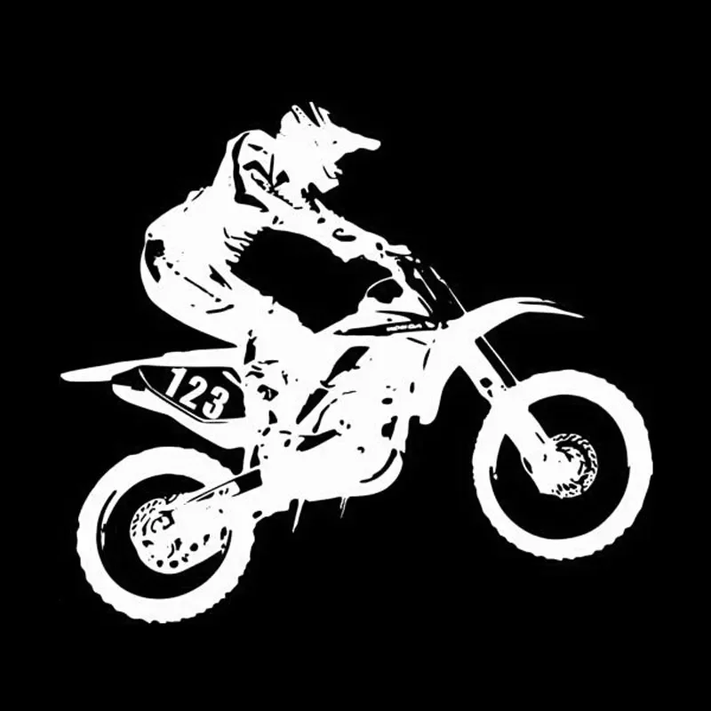 Car Stickers Cool and Stylish Motorcycle Model Car Decoration Accessories Decals Creative Waterproof Black/white, 20cm*18cm
