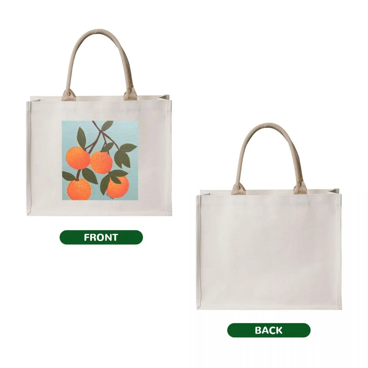 Oranges gouache painting Tote Bag Shopper bag shopper bag woman Customizable tote