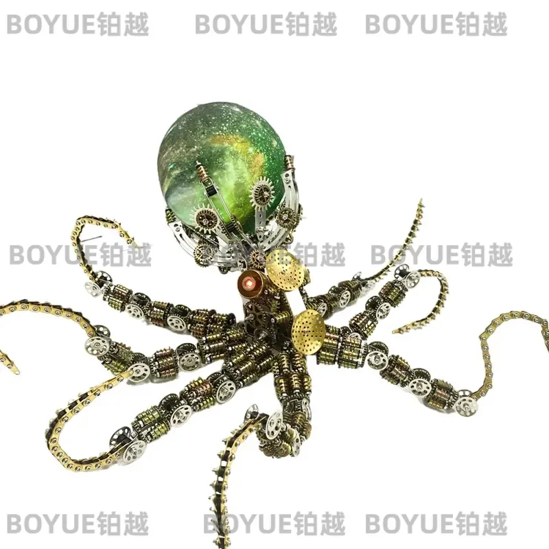 Steampunk Mechanical Octopus Metal Assembly Puzzle DIY Precision Building Block Toy High Difficulty Creative Model Kit