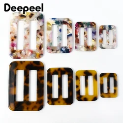 5Pcs Deepeel 17-35mm Resin Tri-Glide Buckle Leopard Coat Windbreaker Belt Buttons Luggage Adjust Hook DIY Garment Accessories