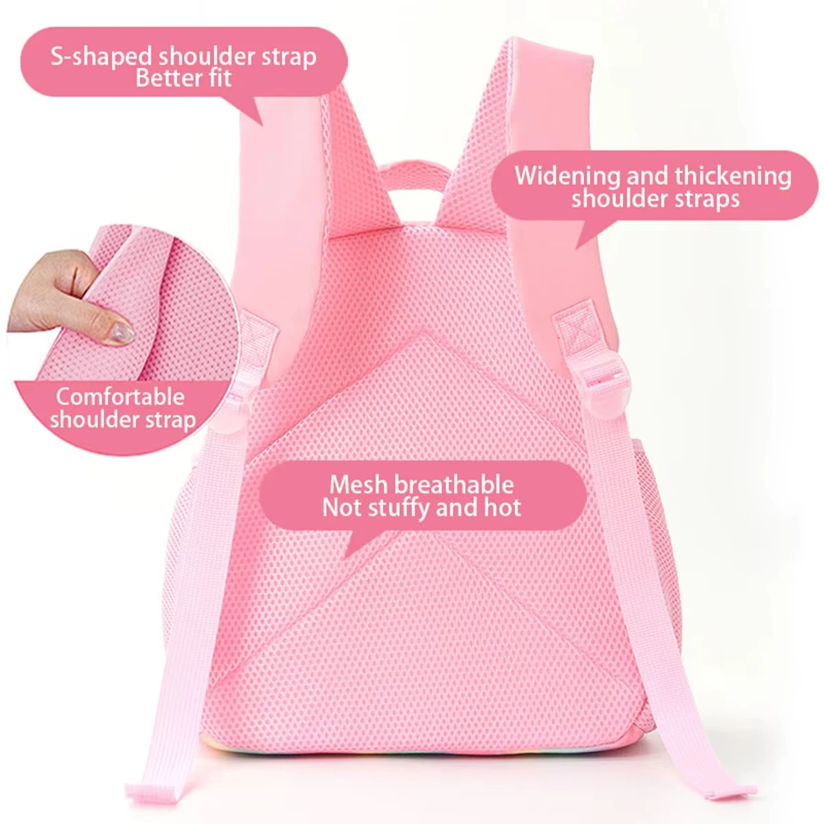 Gabby Dollhouses Girls Backpack Kawaii Color Gradient Large Capacity Schoolbag Fashion Stationery School Supplies Birthday Gift