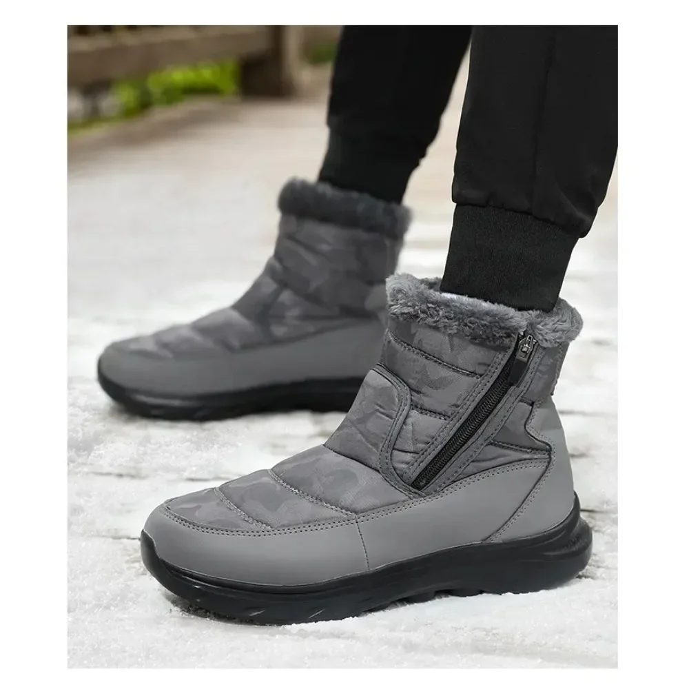 

2025 Women's Winter Casual Flat Ankle Boots Warm Thiened Snow Boots Cotton Lined round Toe Flat Heel Faionable ort Tube