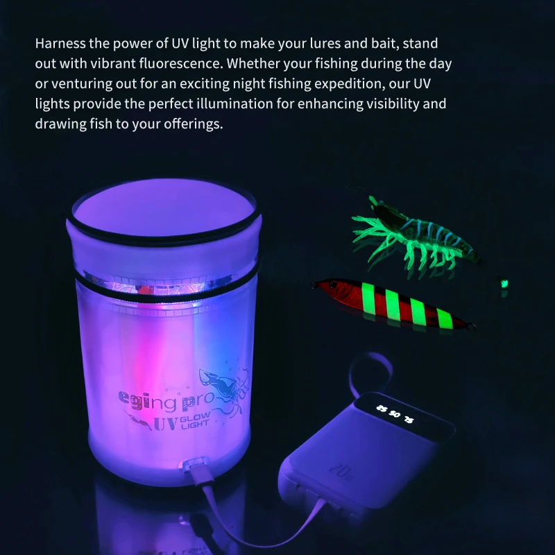 best uv loght for illuminating fishing lurs Bait Charging LED 365nm Flashlight Pocket Light 120 UV LEDs for fast and uniform charging 360 Trophy Angler Black Widow UV