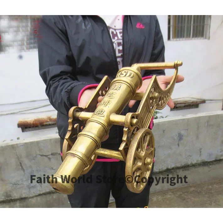 40CM Large TOP COOL efficacious Talisman Money Drawing exorcise evil spirits FENG SHUI Copper cannon artillery FENG SHUI statue view 3