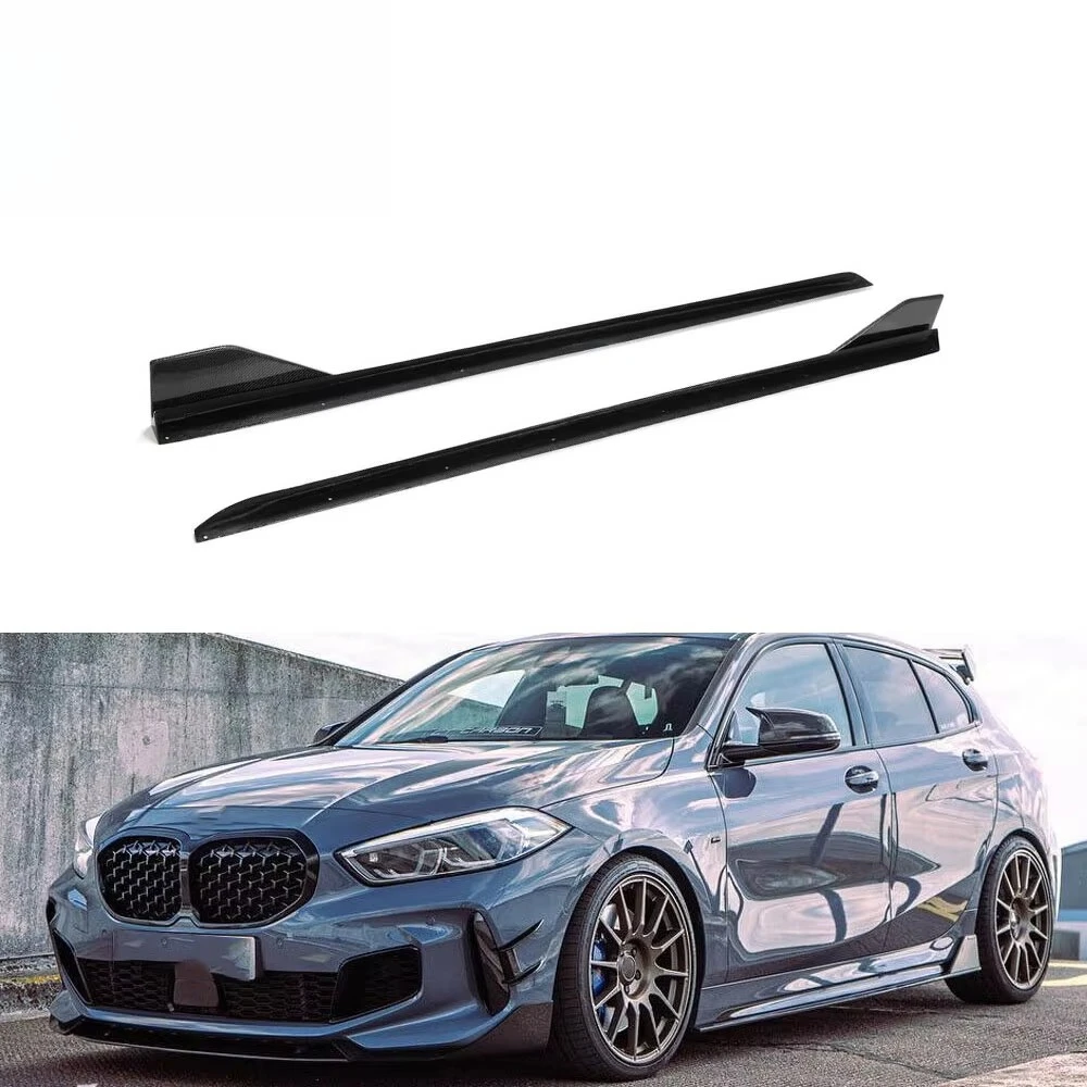 portline Carbon Fiber F40 Side Skirts Extinsion for 1 Series 118i M Sport Hatchback 4-Door 2020-2022
