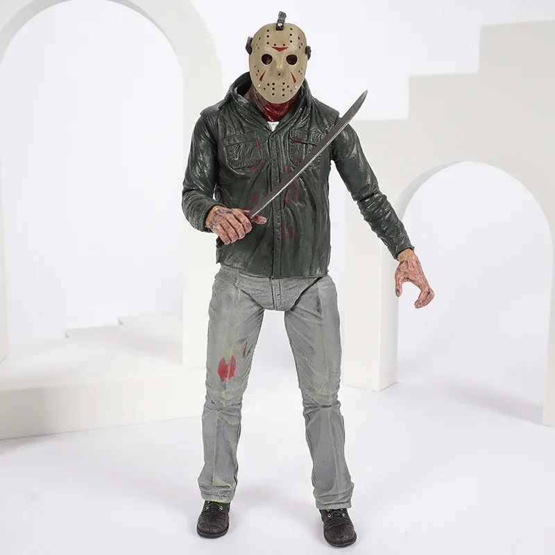 الكلاسيكية الرهيبة فيلم NECA الجمعة جيسون Voorhees البلاستيكية عمل نموذج لجسم دمية لعبة هدية