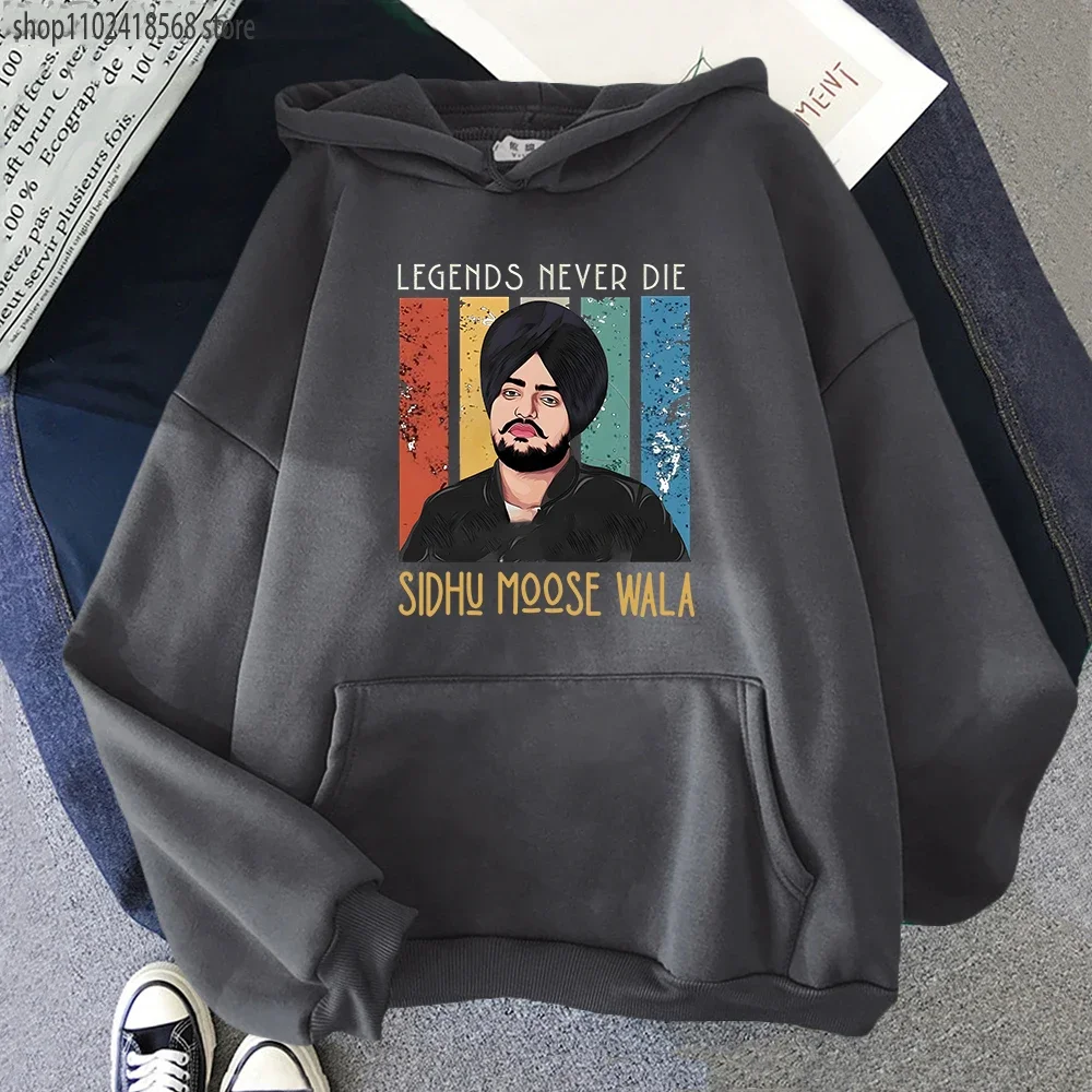 Legends Never Die Hoodies Sidhu Moose Wala India Rapper Sweatshirt Graphic Men Streetwear Winter Long Sleeve Streetwear Women