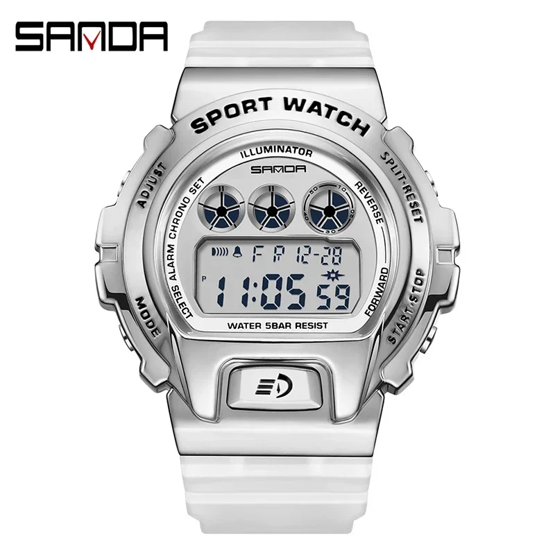 

SANDA 2127 Fashion Men's Electronic Watch Multi functional Outdoor Sports Waterproof Digital Display Men's Watch Gift