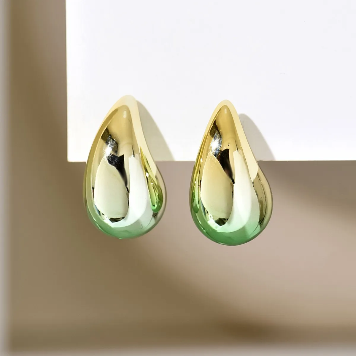 Korean Colorful Big Teardrop Droplet Earrings for Women Dangle Earing Jewelry 2024 Trending New Women's Stud Earrings Brincos