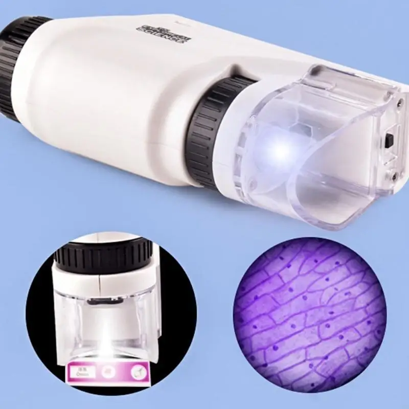 

37ME Pocket Microscope with LED Lighted Stem Handheld Microscopes 60x-120x Portable