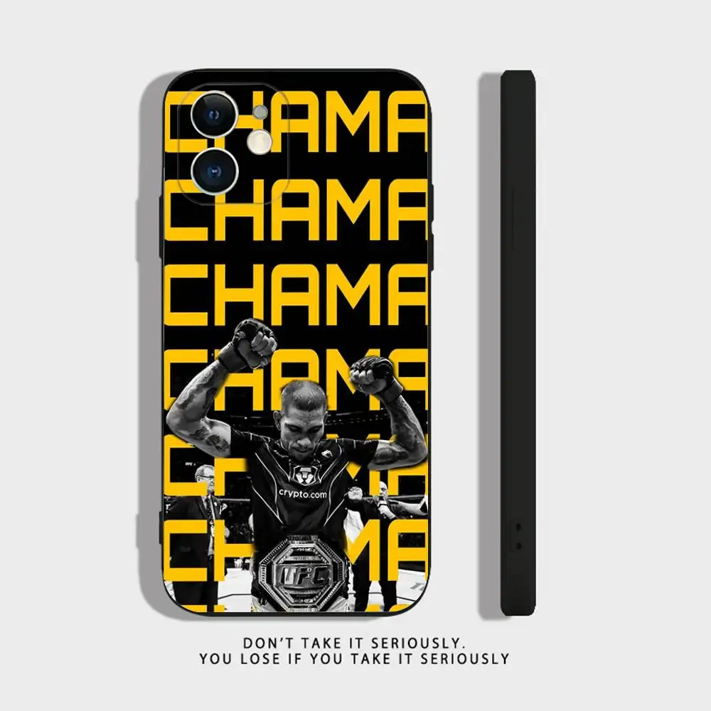 Fighting Pereira Alexเคสโทรศัพท์สําหรับiPhone 16,15,14,13,12,11,Pro,X,XS,Max,XR,Plus,มินิซิลิโคนนุ่มสีดํากันกระแทกTPU
