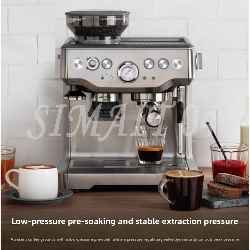 

870XL Espresso Machine Semi-Automatic with Integrated Grinding And Extraction for Home Use Black Color