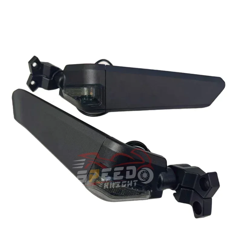 لـ CFMOTO 450SR 450sr 450 SRرؤية خلفية معدلة مع إشارة الانعطاف جميع أجنحة الألومنيوم مرآة الرؤية الخلفية ذات الجناح الثابت الخاص