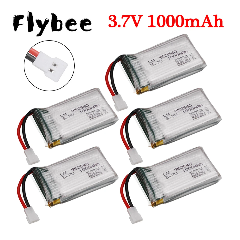 1000mAh 3.7v Lipo Battery for KY601S SYMA X5 X5S X5C X5SC X5SH X5SW M18 H5P HQ898 K60 HQ-905 CX30 RC Quadcopter Drone Battery