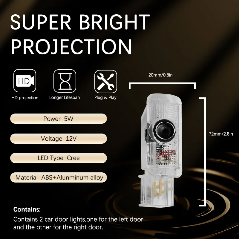 Led Car Door Logo Light Laser Welcome Projector Lamps For Mercedes Benz R GL ML M Class X164 W215 W164 4MATIC ML300 ML500 R300