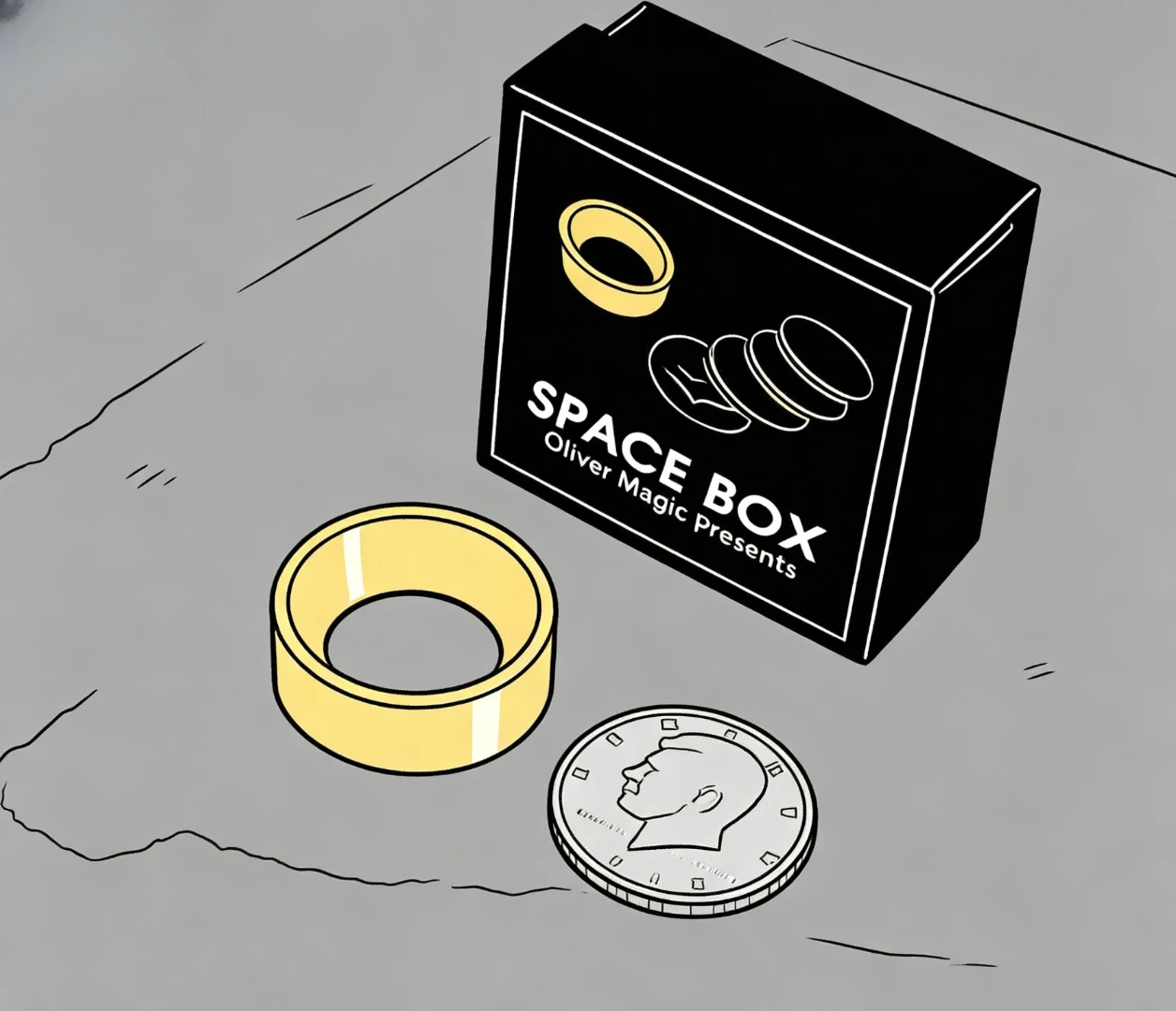

Space Box 2.0 by Oliver Magic Tricks Coin Appear Vanish Magician Close Up Illusion Gimmick Props Mentalism Funny Magica Cylinder