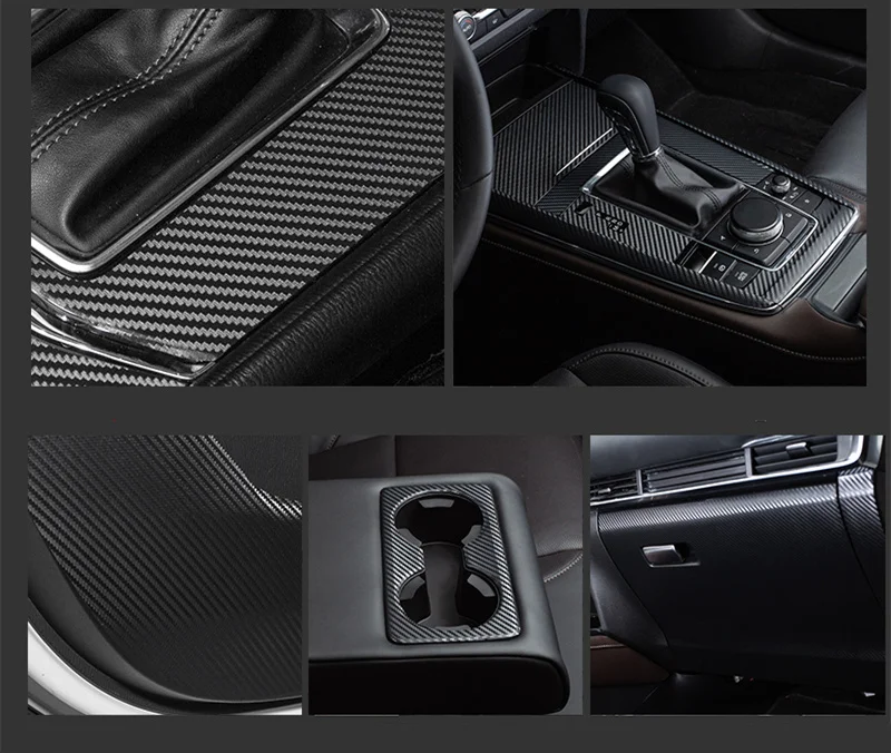For MAZDA CX-30 modified sticker special carbon fiber interior sticker door anti-kick gear protective film New arrivals