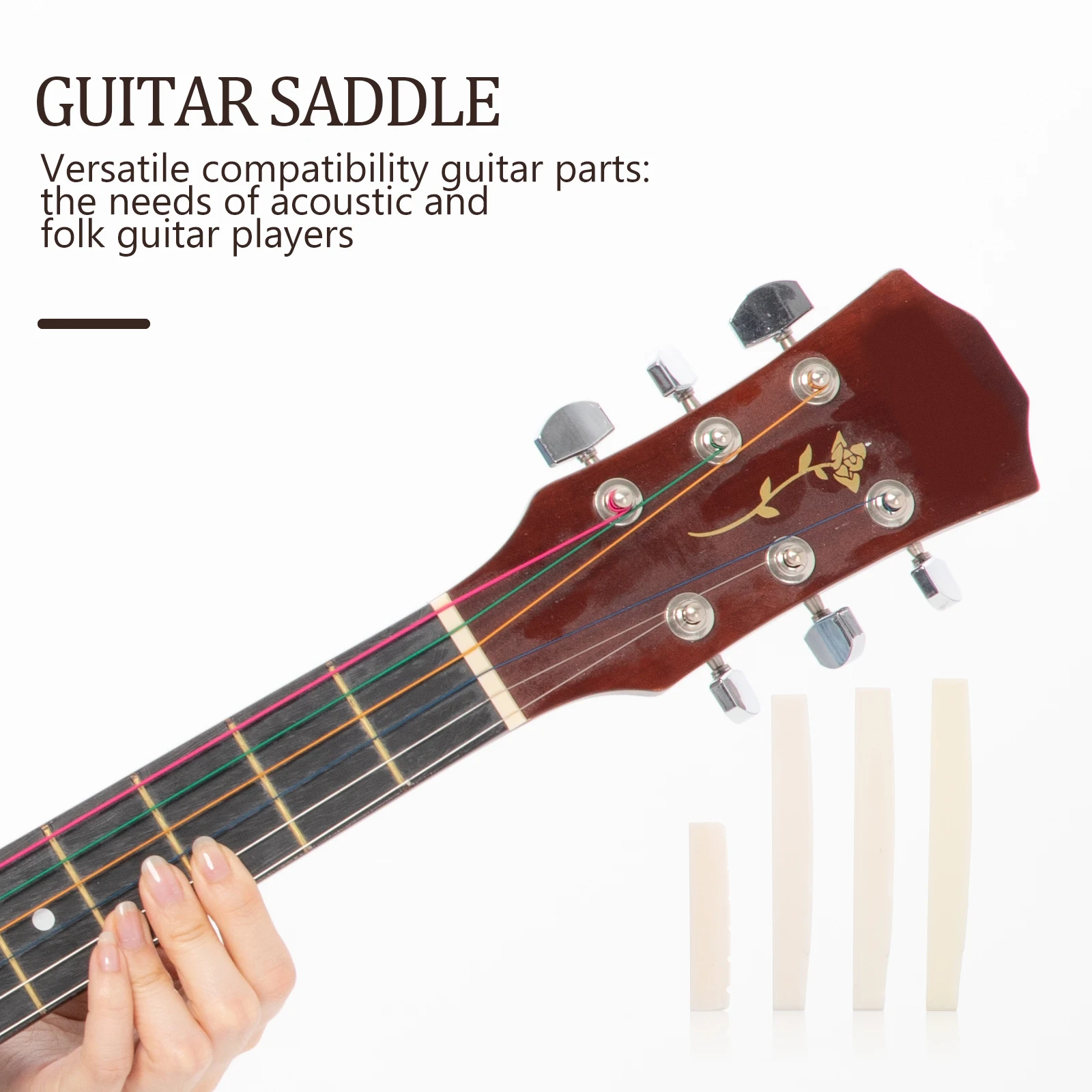 

Guitar Accessories Bridge Replacement Acoustic Maintenance Classical Supply Stringed Instrument Saddle Parts Beef Bone for