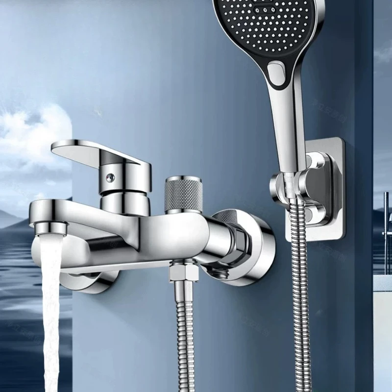 3 Gear Boosting Shower Faucet, Cold Hot Mixing Valve, 3 Function Bathroom Shower Tap, Anti Burn Brass Water Controller