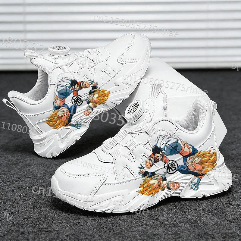 

Dragon Ball Kids Anime Print Shoes Boys Girls Universal Rotating Button Design Durable Arch Support Selection Platform Footwear