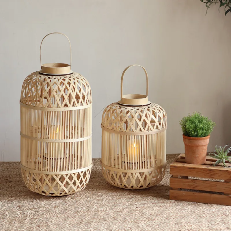 

Бамбуковый круглый ветровой фонарь, вилла, торговый центр, отель, большой подсвечник от пола до пола, уличная терраса, сад, двор, портативный L