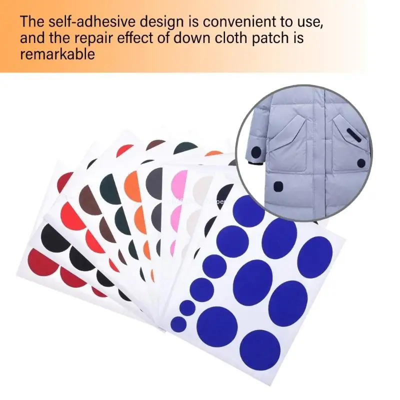 5Pcs Self Adhesive Clothing Repair Patches Tear-Resistant Fabric Patches Puffer Down Jackets Repair Patches Easy to Use