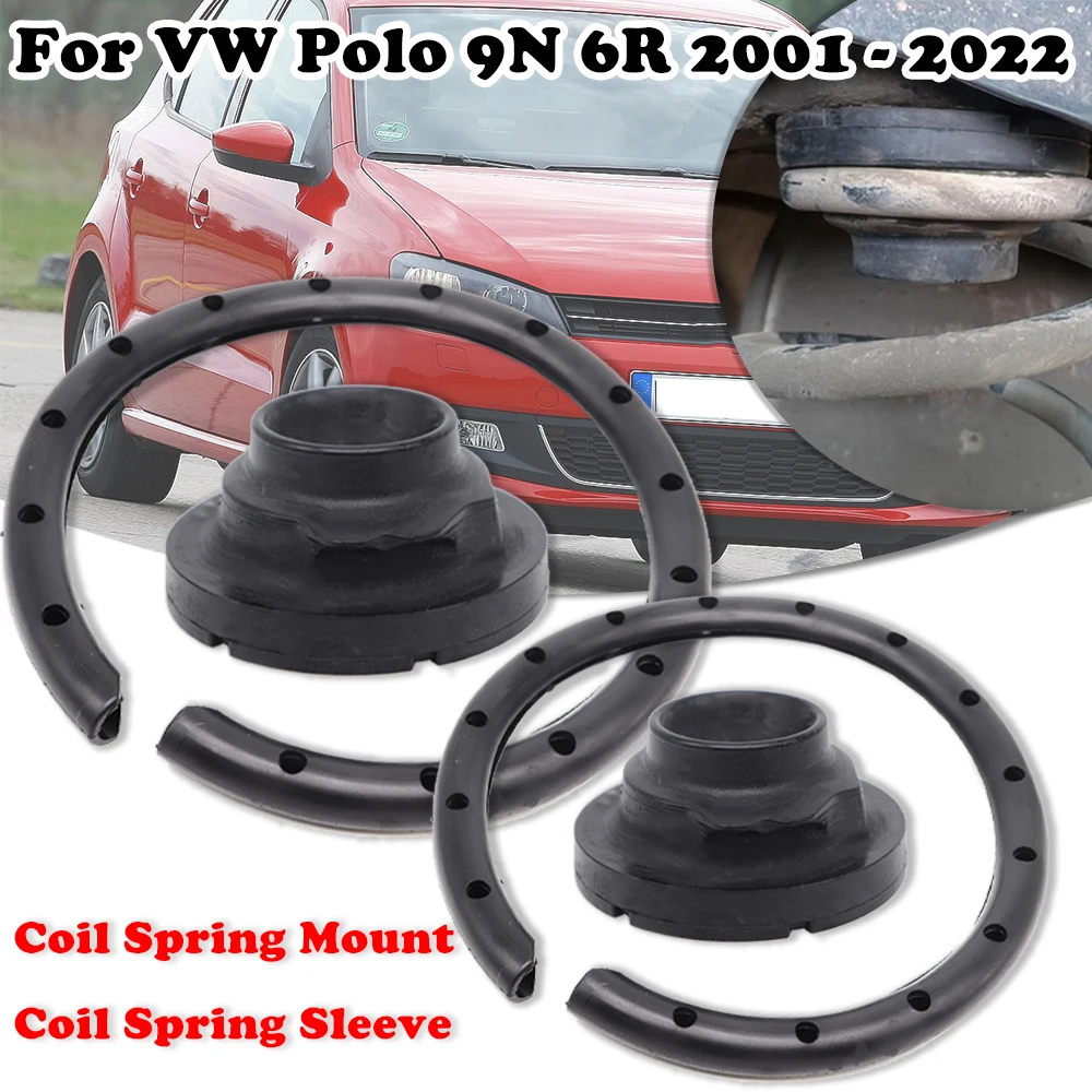 

2Pcs Rear Axle Coil Spring Isolator Mount Plate Shock Absorber Sleeve For VW Polo 9N 6R 2001-2022 Beetle Top strut mount buffer