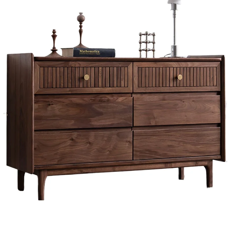 

North American black walnut, all solid wood storage cabinets, bedroom end-of-bed lockers