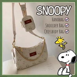 Snoopy Fashion Exquisite Shopping Bag Retro Casual Women Totes Shoulder Bags Female cartoon Chain Handbag ladies crossbody bag