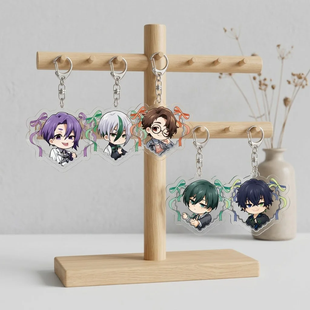 Soccer Anime Blue Lock Acrylic Keychain 6CM Chibi Heart Shaped Isagi Yoichi Oliver Aiku Backpack Pendant Fan Merchandise