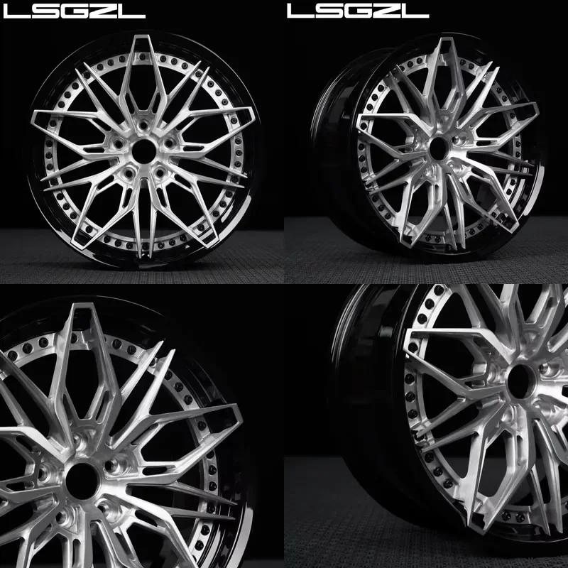 

i LSGZL OEM Forged Wheel 19 20 22 24 26inch 5x112 5X114.3 5x120 Brushed Center Glossy Barrel Car Rims Passenger Car Wheels