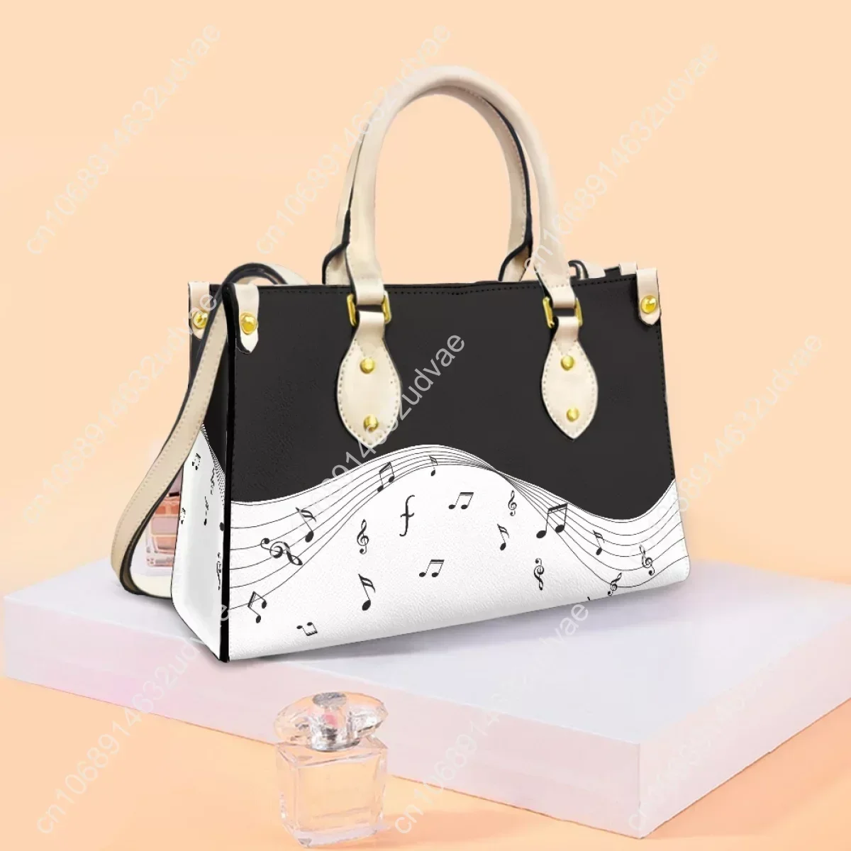 Piano Note-bolsos de mano de gran capacidad para mujer, bandoleras de lujo con asa superior, a la moda, para fiesta, regalo para el día de la madre