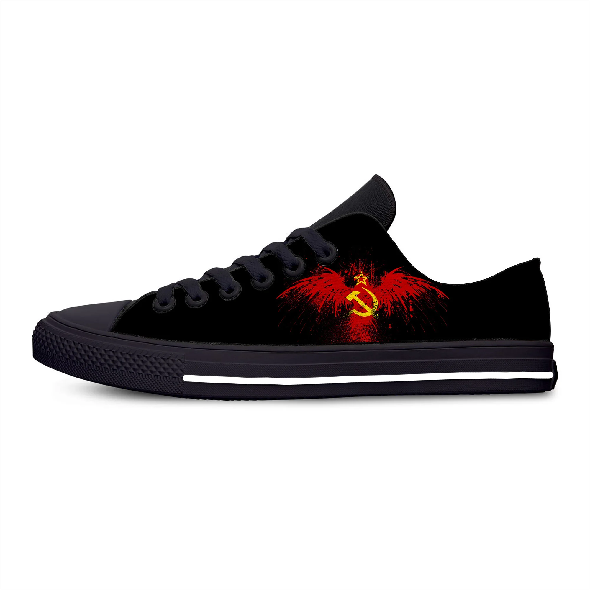 Hot Soviet Union CCCP USSR Russia Russian Moscow Casual Shoes Low Top Breathable Men Women Sneakers Lightweight Board Shoes