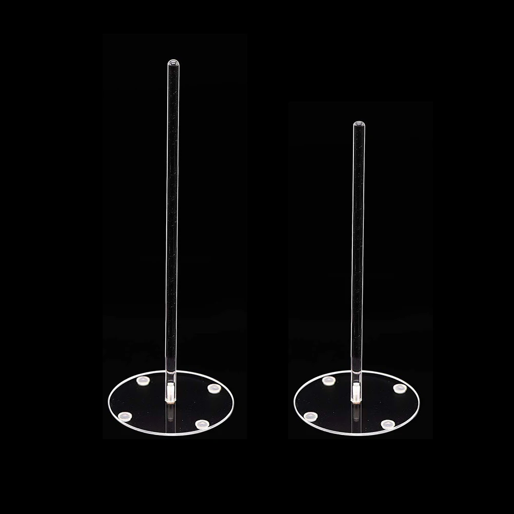 

5pcs Acrylic Donut Display Stand Clear Treat Holder For Wedding Party Banquet Sturdy Base Cake Rack Donut Treat Stand