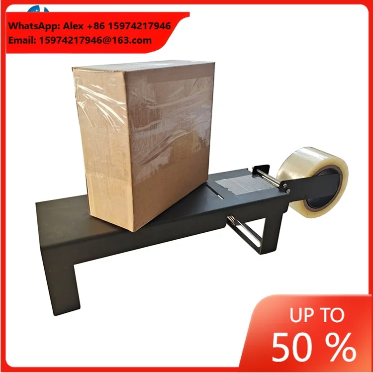 Manual Sealing Machine Semi Automatic Desktop Tape Width 30-60Mm Portable Metal Sealer Tape Dispenser For Carton