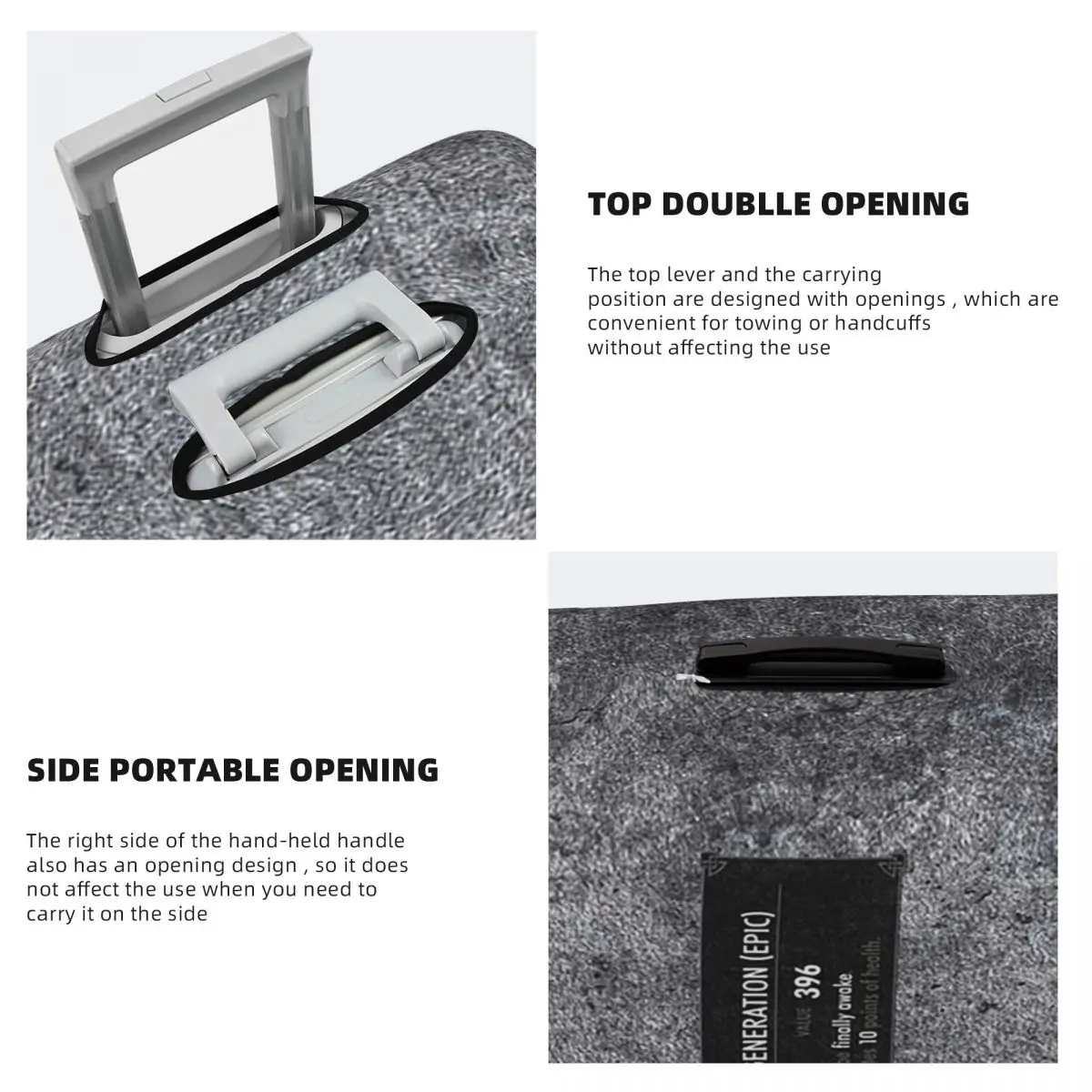 SKYRIM - Elder Scrolls - 드래곤본 여행가방 커버 보호용 탄성 여행용 수하물 보호 커버(18-32인치)