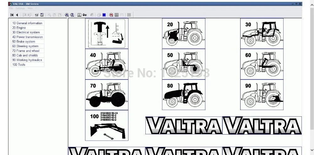 SpecDiag Valtra Vision Lexcom spare parts catalog 2013