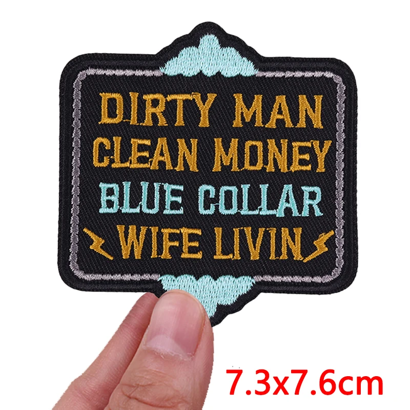 شخصية رسالة شعارات بقع المطرزة التصحيح على الملابس الجينز السترات قراءة كتاب الحديد على بقع للملابس DIY بها بنفسك