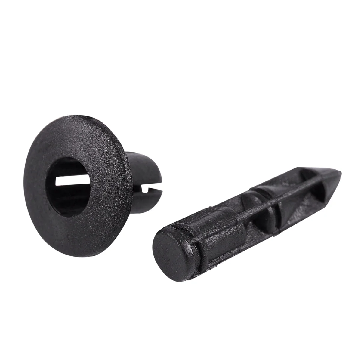 300Pcs Car Molding Door Fender 5mm Hole Plastic Rivets Fixing Black.