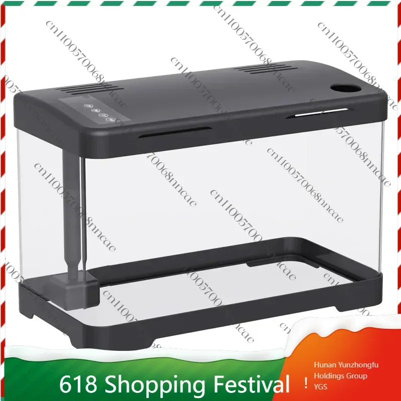 Modern Landscaping Aquarium, Desktop Glass Fish Tank with LED Light for Home & Office Decoration