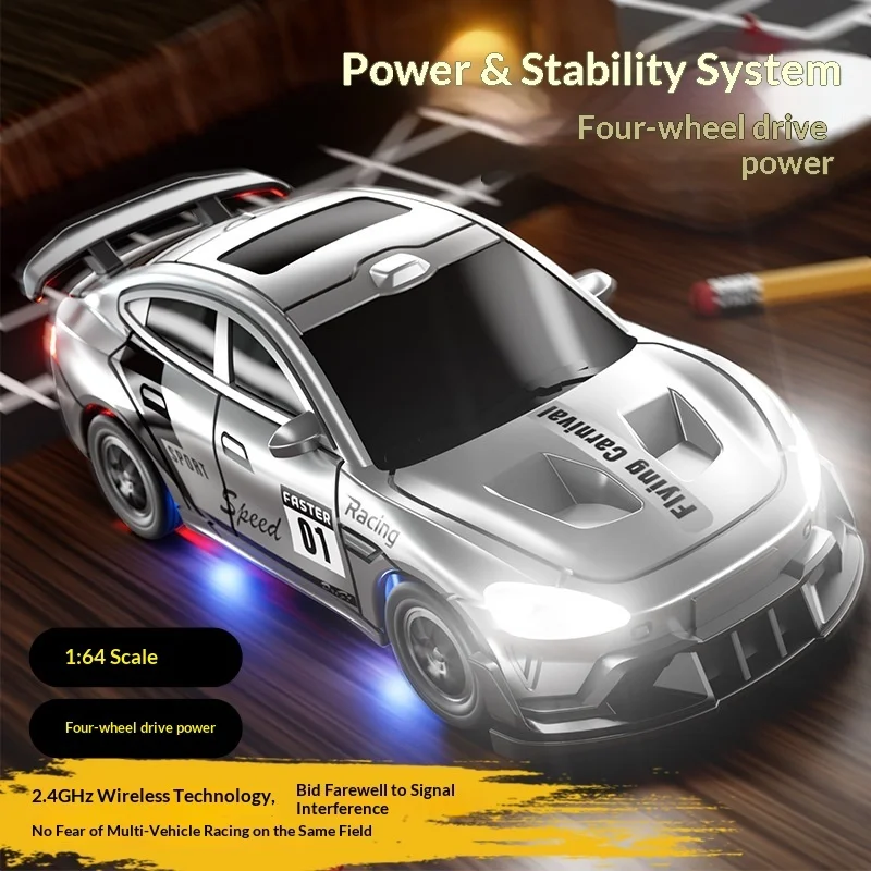 New Mini 1:64 Rc Cars Full Proportional 4wd Drift Desktop Pocket High-Speed Racing Rc Car Boys Christmas Gift