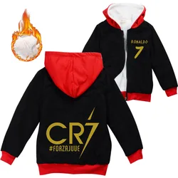 CR7 Winter Warm Thicken Kids Jacket Zipper Kids Outerwear Children Coat Long Sleeve Jacket Boys Girls Clothes