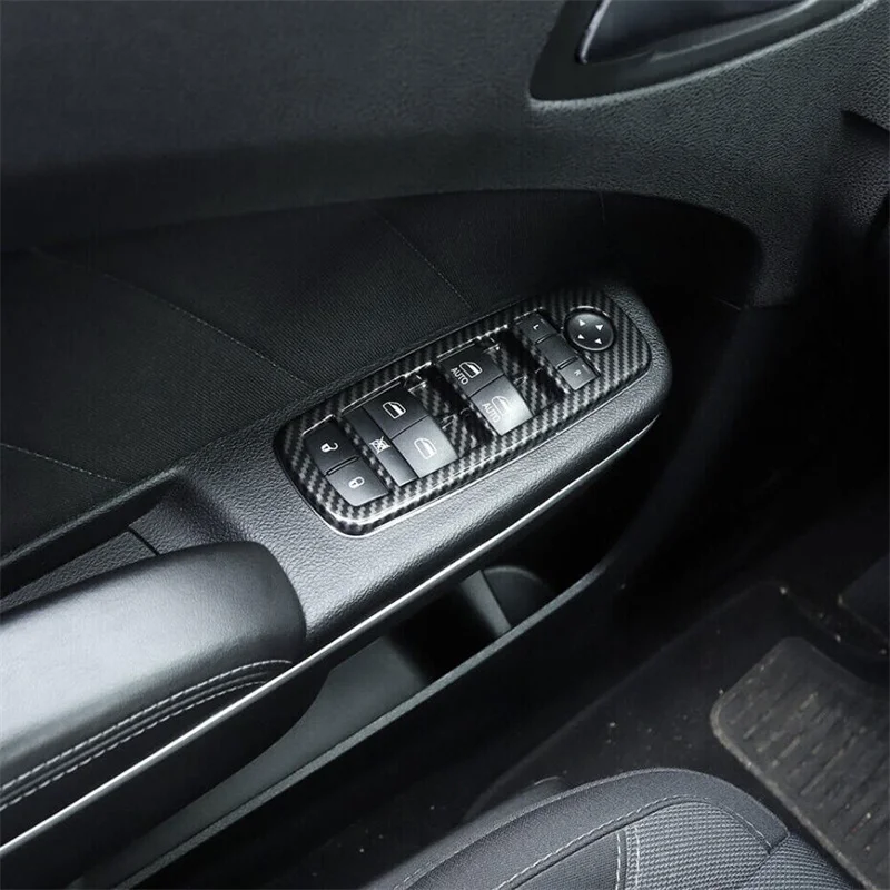 2015-2023 For Dodge Charger / 2011-2023 For Chrysler 300 Window Switch Lift Button Window Control Panel Carbon Fiber Sticker