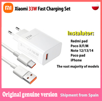 Xiaomi 33W Fast Charger with 2m Type C Cable for Redmi 13, Note 13, 13Pro, 12S, 12, Mi 11, Lite, Mi Pad 5, 6, Poco High