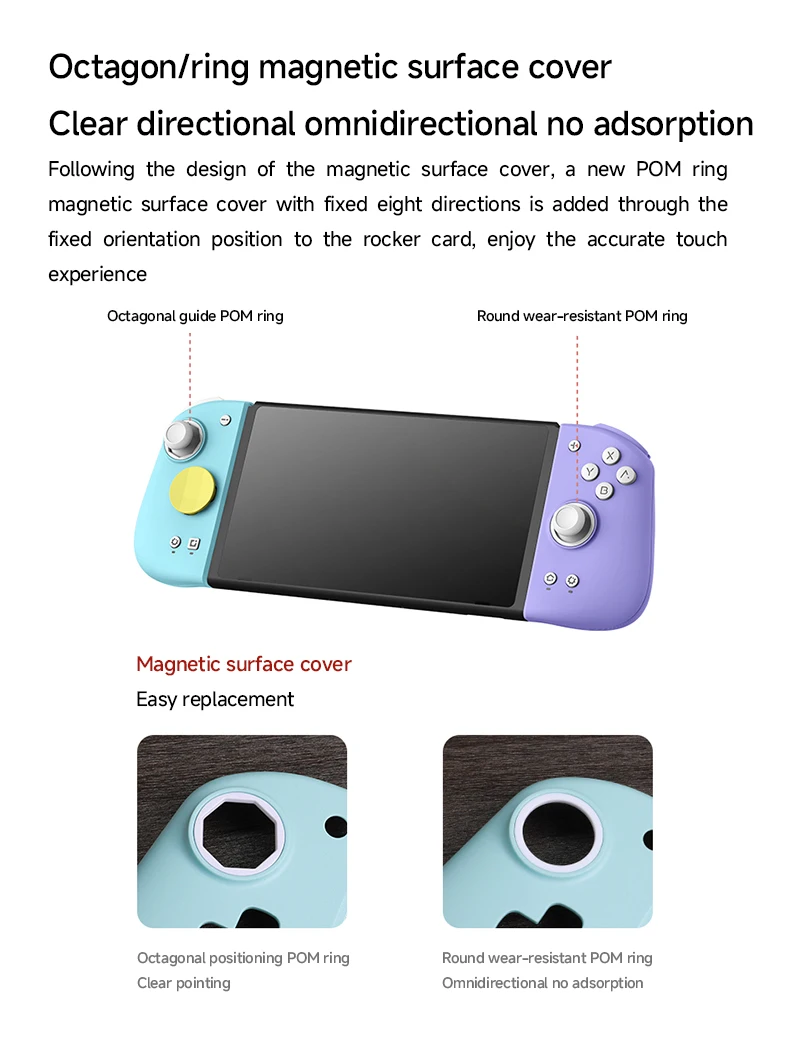 MOBAPAD M6S M6HD Joycons Support For Nintendo Switch Adjustable Controller Hall Effect Controller Vibration 6-Axis Gyro JoyPad